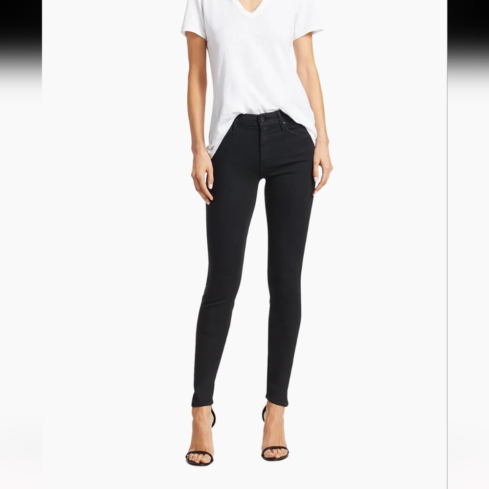 Mother Denim Jeans Black Size 29 The Looker High Rise Full Length